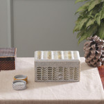 Soapstone decorative box, 'Jali Waves' - Jali Openwork Rectangular Natural Soapstone Decorative Box