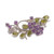 Amatista y peridot broche pin - Amatista de 10 quilates y peridot broche floral