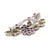 Amatista y peridot broche pin - Amatista de 10 quilates y peridot broche floral