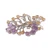 Rhodium-plated amethyst and citrine brooch pin, 'Blossoming Fantasy' - Floral 11-Carat Amethyst Citrine Rhodium-Plated Brooch Pin