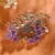 Rhodium-plated amethyst and citrine brooch pin, 'Blossoming Fantasy' - Floral 11-Carat Amethyst Citrine Rhodium-Plated Brooch Pin
