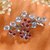 Pin de broche de topacio y granate chapado en rodio - Pin de topacio azul de 10 quilates y granate rodium