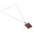 Collar colgante de granate con acento de rodio - Collar colgante con acento de rodio con gemas de granate de 25 quilates