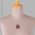 Collar colgante de granate con acento de rodio - Collar colgante con acento de rodio con gemas de granate de 25 quilates