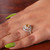 Rhodium-plated citrine cocktail ring, 'Sunlit Sparkle' - Citrine and Cubic Zirconia Rhodium-Plated Cocktail Ring
