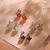 Multi-gemstone stud earrings, 'Timeless Collection' (set of 4) - Set of 4 Carnelian Garnet Labradorite Larimar Stud Earrings