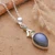 Multi-gemstone pendant necklace, 'Sublime Dame' - Polished Modern-Inspired Multi-Gemstone Pendant Necklace