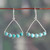 Reconstituted turquoise dangle earrings, 'Dazzling Clusters' - Reconstituted Turquoise Cluster Silver Dangle Earrings