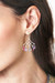 Multi-gemstone chandelier earrings, 'Vibrant Teardrops' - Jali-Inspired Multi-Gemstone Silver Chandelier Earrings