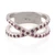 Ruby multi-stone band ring, 'Faithful Constellations' - Crisscross Silver Band Ring with Pavé-Set Ruby Gemstones