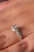 Topacio azul y anillo de cóctel de circonía cúbica - Azul Topacio Cúconia Cúconia Cóctel De Plata Esterlina