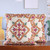Embroidered cotton cushion covers, 'Exquisite Blossoms' (pair) - Bollywood-Inspired Embroidered Cotton Cushion Cover Pair