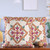 Embroidered cotton cushion covers, 'Exquisite Blossoms' (pair) - Bollywood-Inspired Embroidered Cotton Cushion Cover Pair