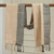 Men's silk scarf, 'Luxurious Beige' - Beige Black Textured Hand-Woven Men's Silk Scarf with Fringe
