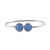 Chalcedony cuff bracelet, 'Serenity Aura' - Silver Cuff Bracelet with Blue Checkerboard Chalcedony Gems