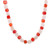 Collar de cuentas de ágata - Collar con cuentas de ágata naranja y blanca elaborado en la India