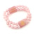 Rose quartz beaded pendant bracelet, 'Whispers of Romance' - Zibu-Themed Birthstone Rose Quartz Beaded Pendant Bracelet