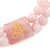 Rose quartz beaded pendant bracelet, 'Whispers of Romance' - Zibu-Themed Birthstone Rose Quartz Beaded Pendant Bracelet