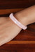 Rose quartz beaded stretch bracelet, 'Calming Tiles' - Stretch Bracelet with Rose Quartz Beads Handcrafted in India