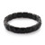 Obsidian beaded stretch bracelet, 'Grounding Tiles' - Unisex Handcrafted Stretch Bracelet with Obsidian Beads