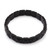 Obsidian beaded stretch bracelet, 'Grounding Tiles' - Unisex Handcrafted Stretch Bracelet with Obsidian Beads