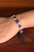 Amethyst link bracelet, 'Connected to Wisdom' - 14-Carat Amethyst and Polished Sterling Silver Link Bracelet