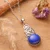 Collar con colgante de lapislázuli - Piedra De Nacimiento Lapislázuli Cabochon Sylvan Colgante