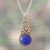 Collar con colgante de lapislázuli - Piedra De Nacimiento Lapislázuli Cabochon Sylvan Colgante