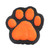 Papier mache magnets, 'Paws of Autumn' (pair) - Paw-Themed Painted Orange and Black Papier Mache Magnet Pair