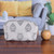 Bolsa de cosméticos de algodón - Bolsa cosmética de algodón con motivos de tigre impresos en pantalla en gris