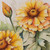 'Marigold Cheers' - Nature-Themed Marigold Bloom Watercolor on Paper Painting