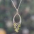 Peridot pendant necklace, 'Classic Teardrop' - Silver Pendant Necklace with Natural Faceted Peridot Stones