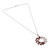 Garnet pendant necklace, 'Captivating Garden' - Floral and Leaf-Inspired Garnet and Silver Pendant Necklace