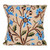 Embroidered cotton cushion covers, 'Blue of Nature' (pair) - Acrylic and Cotton Cushion Cover Pair with Blue Floral Motif