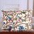 Embroidered cotton cushion covers, 'Sinuous Flora' (pair) - Spring-Themed Acrylic Embroidered Cotton Cushion Cover Pair