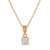 Gold-plated cubic zirconia jewelry set, 'Timeless Luster' - Gold-Plated Cubic Zirconia Pendant Necklace and Earrings Set