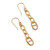 Gold-plated dangle earrings, 'Minimalist Links' - Gold-Plated Modern Link-Shaped Dangle Earrings from India