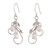 Moonstone dangle earrings, 'Luminous Leaves' - Moonstone Silver Dangle Earrings with Leaf Nature Motif thumbail