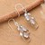 Moonstone dangle earrings, 'Luminous Leaves' - Moonstone Silver Dangle Earrings with Leaf Nature Motif (image 2b) thumbail