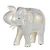 Papier mache sculpture, 'Giant of the Blue Paisley' - Blue and Ivory Papier Mache Paisley Royal Elephant Sculpture