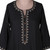 Embroidered cotton tunic dress, 'Palatial Onyx' - Artisan-Made 100% Cotton Tunic Dress in Onyx Black Hues (image 2d) thumbail
