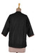 Embroidered tunic, 'Mystic Allure' - Hand-Embroidered Black Tunic with Golden-Hued Beaded Accents (image 2c) thumbail