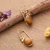 Gold-plated tiger's eye dangle earrings, 'Golden Courage' - 22k Gold-Plated Oval Tiger's Eye Dangle Earrings from India