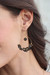 Pendientes de la declaración de obsidiana - Aretes de la declaración de la lámpara negra con joyas obsidianas