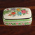Papier mache jewelry box, 'Whispers of Spring' - Spring-Themed Hand-Painted Green Papier Mache Jewelry Box