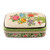 Papier mache jewelry box, 'Whispers of Spring' - Spring-Themed Hand-Painted Green Papier Mache Jewelry Box