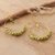 Peridot statement earrings, 'Sublime Luck' - Green Chandelier Statement Earrings with Peridot Jewels