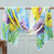 Wool and silk blend shawl, 'Ever Spring' - Floral-Patterned Wool and Silk Blend Shawl Made in India