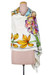 Wool and silk blend shawl, 'Primaveral Hues' - Nature-Themed Colorful Wool and Silk Blend Shawl from India
