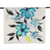 Wool and silk blend shawl, 'Twilight Petals' - Blue and Green Wool and Silk Blend Shawl Painted in India